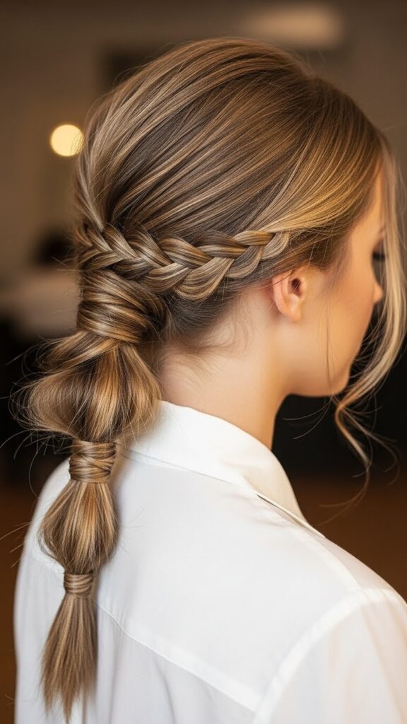 Low Braided Ponytail