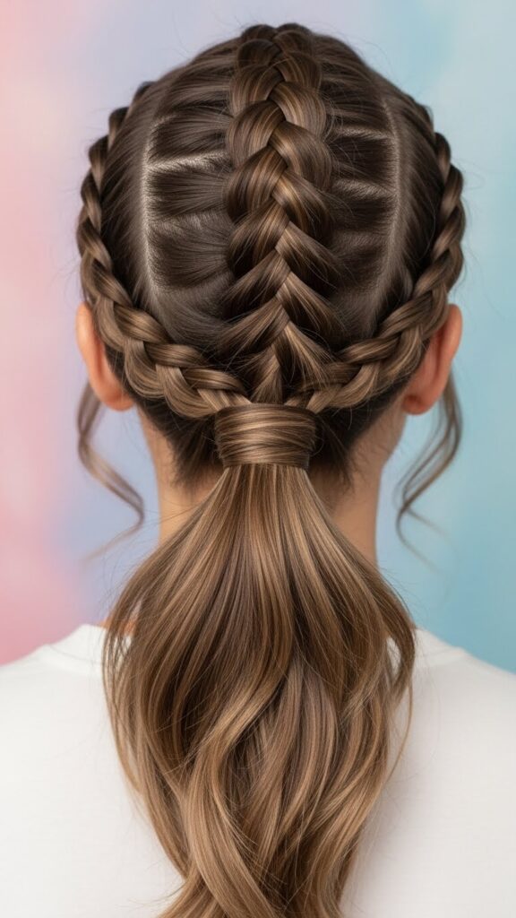 French Braided Ponytail